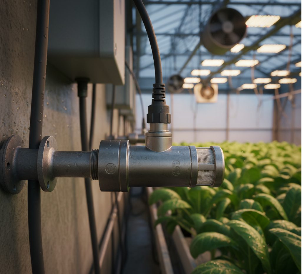 IEI humidity sensor installed in a commercial greenhouse